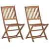 Image de vidaXL Chaises pliables d'extérieur lot de 2 Bois d'acacia solide313603