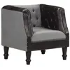 Image de vidaXL Chaise cabriolet Noir Cuir véritable et bois de manguier massif