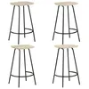 Image de vidaXL Tabourets de bar lot de 4 bois de manguier massif320648