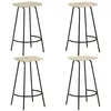 Image de vidaXL Tabourets de bar lot de 4 bois de manguier massif
