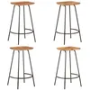 Image de vidaXL Vidaxl Tabourets De Bar 4 Pcs Bois D'acacia Solide