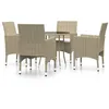 Image de vidaXL Vidaxl Ensemble De Salle À Manger De Jardin 5 Pcs Résine Tressée Beige