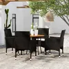 Image de vidaXL Ensemble à manger de jardin 5 pcs Résine tressée Noir