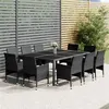 Image de vidaXL Ensemble à manger de jardin 11 pcs résine tressée gris3058563