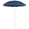 Image de vidaXL Parasol d'extérieur avec mât en acier Bleu 180 cm