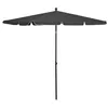 Image de vidaXL Parasol de jardin avec mât 210x140 cm Anthracite315545