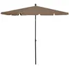 Image de vidaXL Vidaxl Parasol De Jardin Avec Mât 210x140 Cm Taupe
