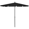 Image de vidaXL Parasol de jardin avec mât 210x140 cm Noir315549