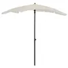 Image de vidaXL Parasol de jardin avec mât 200x130 cm sable315551