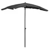Image de vidaXL Parasol de jardin avec mât 200x130 cm anthracite315553