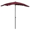 Image de vidaXL Parasol de jardin avec mât 200x130 cm rouge bordeaux315555