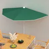 Image de vidaXL Vidaxl Demi-Parasol De Jardin Avec Mât 180x90 Cm Vert