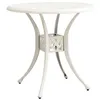 Image de vidaXL Table de jardin Blanc 78x78x72 cm Aluminium coulé