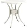 Image de Vidaxl Table De Jardin Blanc 78x78x72 Cm Aluminium CoulÃ©