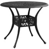 Image de vidaXL Table de jardin Noir 90x90x74 cm Aluminium coulé315586