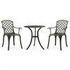 Image de vidaXL Ensemble de bistro 3 pcs Aluminium coulé Bronze