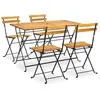 Image de vidaXL Ensemble à manger d'extérieur pliable 5pcs Bois d'acacia solide