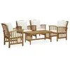 Image de vidaXL Salon de jardin 5 pcs avec coussins Bois d'acacia solide3057978