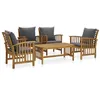 Image de vidaXL Salon de jardin 5 pcs avec coussins Bois d'acacia solide3057982