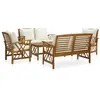 Image de vidaXL Salon de jardin 5 pcs avec coussins Bois d'acacia solide3057989