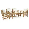 Image de vidaXL Salon de jardin 5 pcs avec coussins Bois d'acacia solide3057990