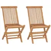 Image de vidaXL Chaises de jardin pliables lot de 2 Bois de teck massif315441