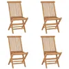 Image de vidaXL Chaises de jardin pliables lot de 4 Bois de teck massif315442