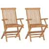 Image de vidaXL Chaises de jardin pliables lot de 2 Bois de teck massif