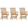 Image de vidaXL Chaises de jardin pliables lot de 3 Bois de teck massif315444