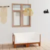 Image de Vidaxl CanapÃ© 2 Places Avec Coussins Blanc CrÃ¨me Bois D'acacia Massif