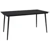 Image de vidaXL Ensemble à manger de jardin 7 pcs Corde en coton et acier Noir3058278