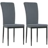 Image de vidaXL Vidaxl Chaises De Salle À Manger 2 Pcs Gris Foncé Velours