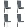 Image de vidaXL Chaises de salle Ã  manger 4 pcs Gris foncÃ© Velours