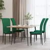 Image de vidaXL Chaises à manger lot de 4 Vert foncé Velours326106