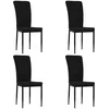 Image de vidaXL Vidaxl Chaises De Salle À Manger 4 Pcs Noir Velours