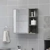 Image de vidaXL Armoire à miroir de salle de bain Gris béton Bois d’ingénierie