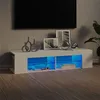 Image de vidaXL Meuble TV avec lumières LED blanc 135x39x30 cm804229