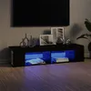 Image de vidaXL Meuble TV avec lumières LED noir 135x39x30 cm804230