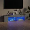 Image de vidaXL Meuble TV avec lumières LED gris béton 135x39x30 cm804233