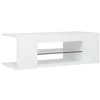 Image de vidaXL Meuble TV avec lumiÃ¨res LED Blanc 90x39x30 cm