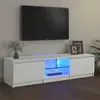 Image de vidaXL Meuble TV avec lumiÃ¨res LED blanc 140x40x36 cm