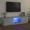 Image de vidaXL Meuble TV avec lumières LED gris béton 140x40x35,5 cm804296
