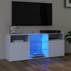 Image de vidaXL Meuble TV avec lumières LED blanc 120x30x50 cm804301