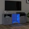 Image de vidaXL Meuble TV avec lumières LED gris béton 120x30x50 cm804305