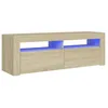 Image de vidaXL Meuble TV avec lumiÃ¨res LED ChÃªne sonoma 120x35x40 cm