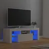 Image de vidaXL Meuble TV avec lumières LED Blanc 120x35x40 cm804346