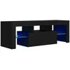 Image de vidaXL Vidaxl Meuble Tv Avec Lumières Led Noir 120x35x40 Cm