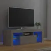 Image de vidaXL Meuble TV avec lumières LED gris béton 120x35x40 cm804350