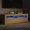 Image de vidaXL Meuble TV avec lumières LED chêne sonoma 120x35x40 cm