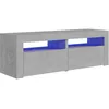 Image de vidaXL vidaXL Meuble TV avec lumières LED Gris béton 120x35x40 cm